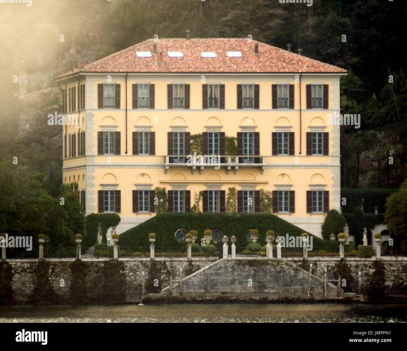 Moltrasio, Italy - March 22, 2006 -- View from Lake Como, Italy of the  Villa Le Fontanelle, home belonging to the late Gianni Versace on the shore  of Lake Como in Moltrasio,
