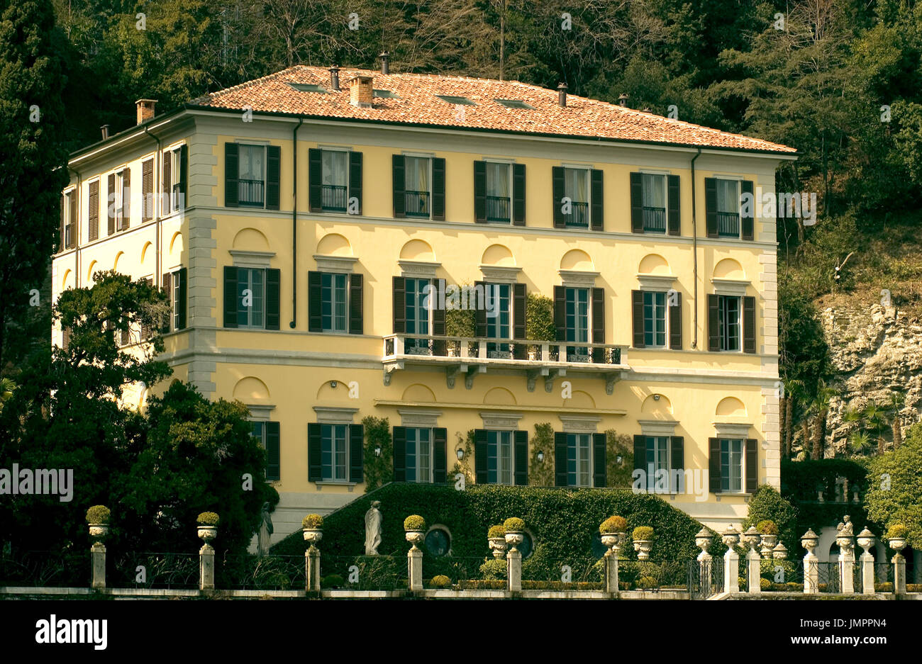 Moltrasio, Italy - March 22, 2006 -- View from Lake Como, Italy of the  Villa Le Fontanelle, home belonging to the late Gianni Versace on the shore  of Lake Como in Moltrasio,
