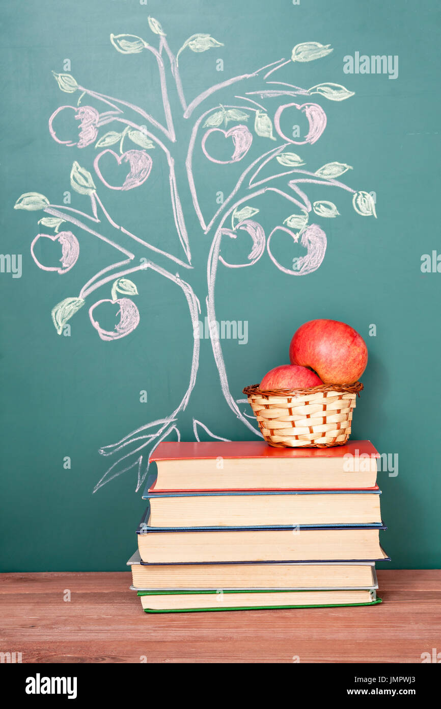 Tree of knowledge funny education kids concept Stock Photo