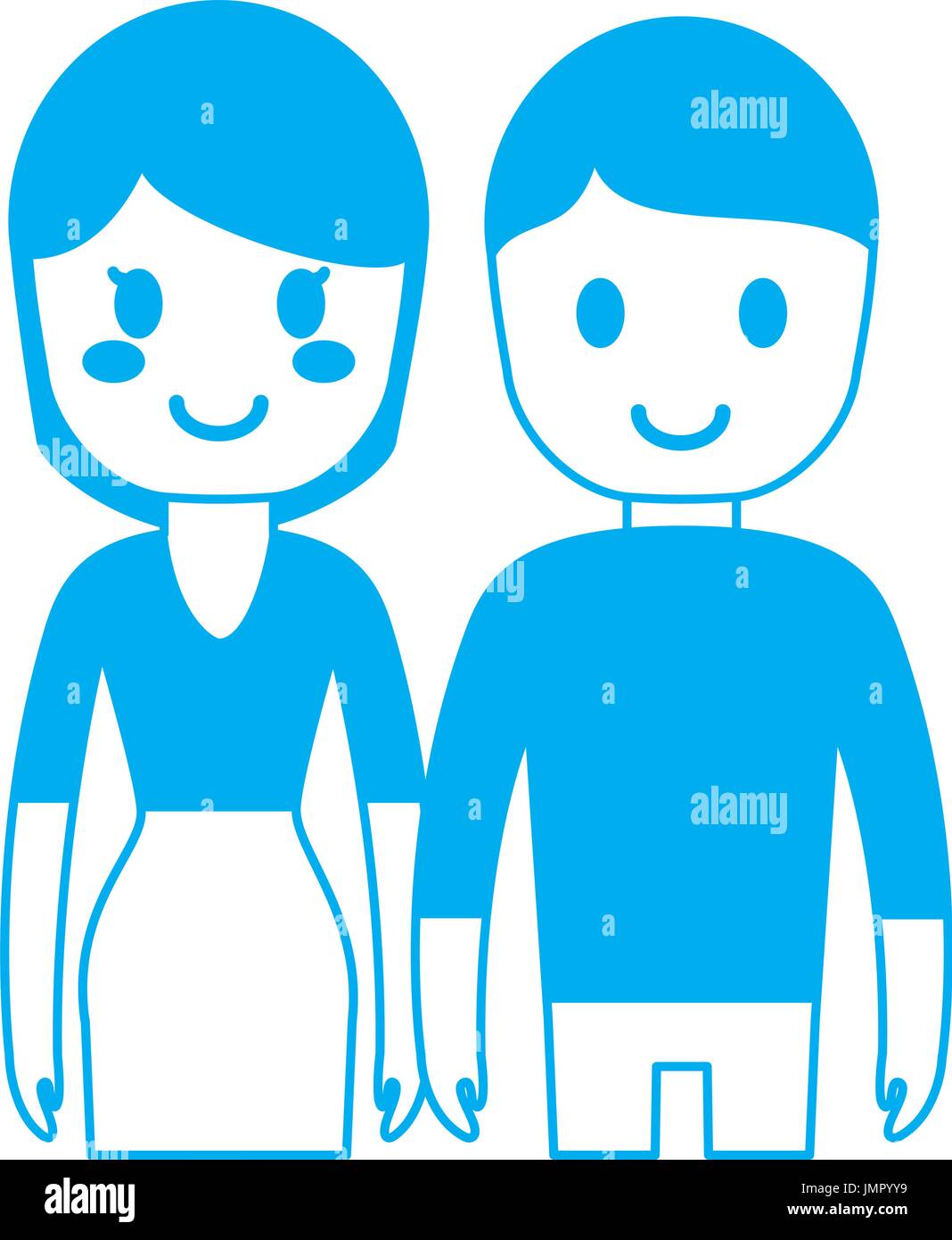 happy couple icon over white background vector illustration Stock ...