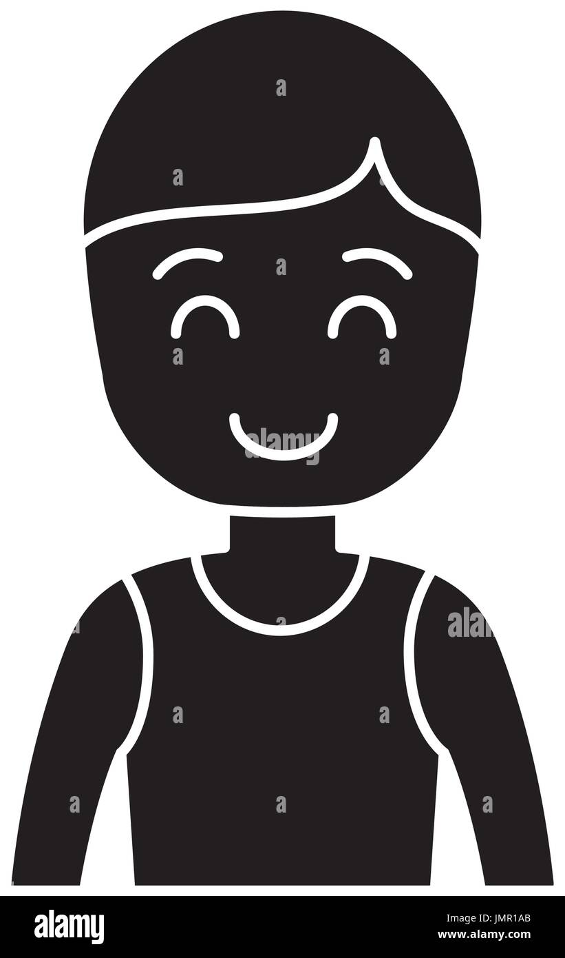 cartoon man icon over white background vector illustration Stock Vector ...