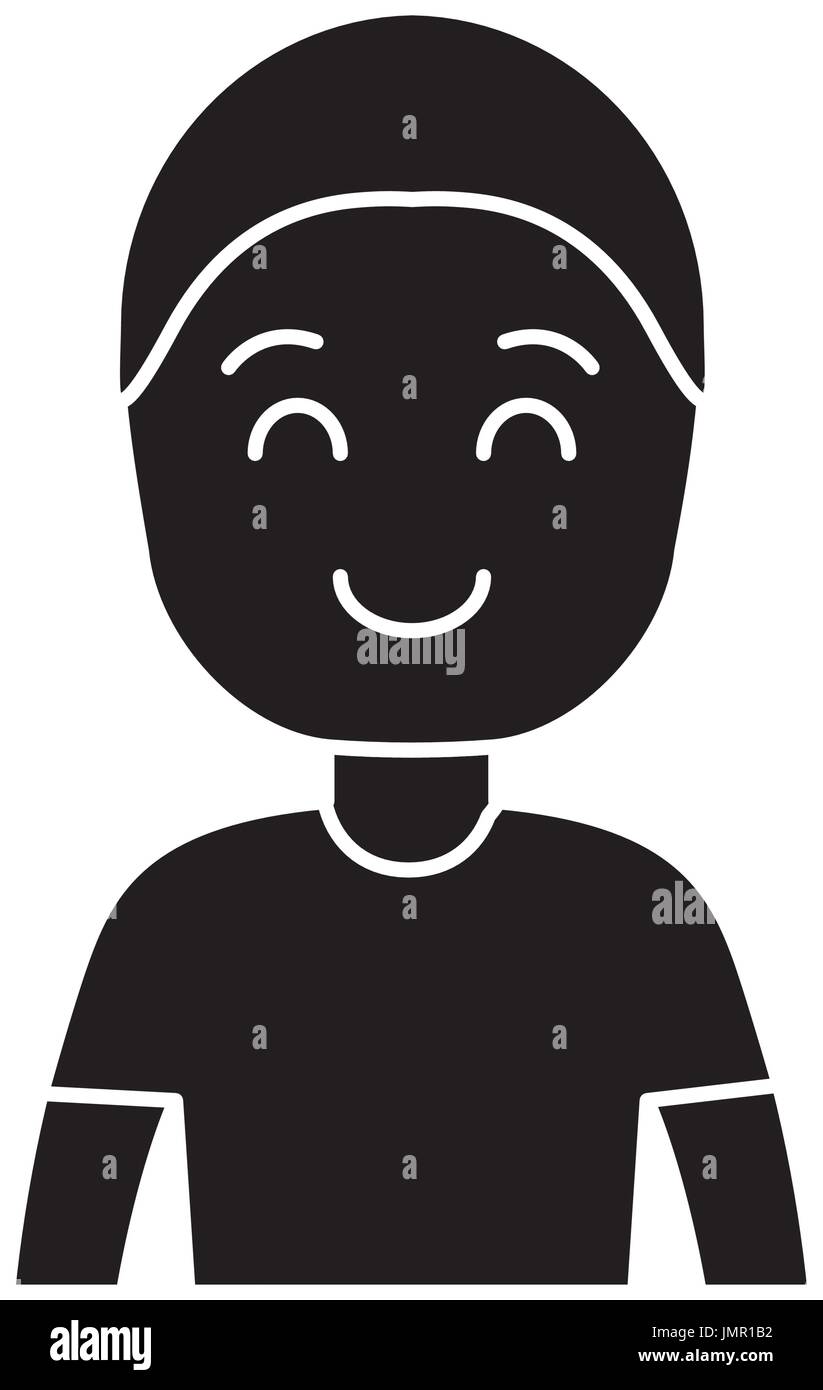 cartoon man icon over white background vector illustration Stock Vector ...