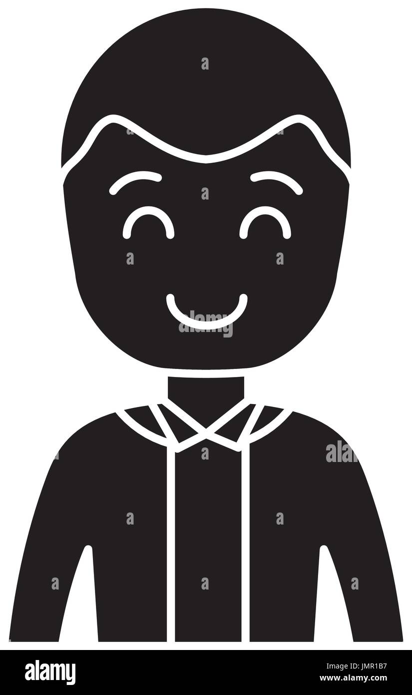 cartoon man icon over white background vector illustration Stock Vector ...