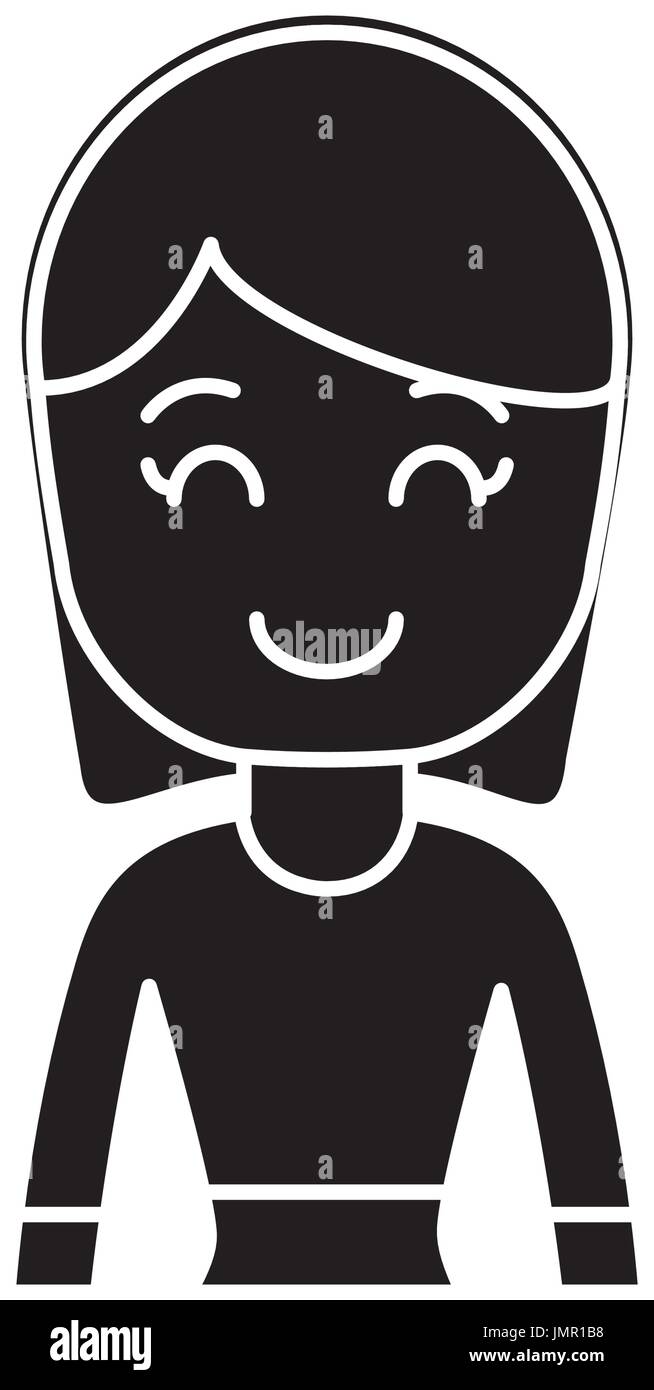 avatar woman icon over white background vector illustration Stock ...