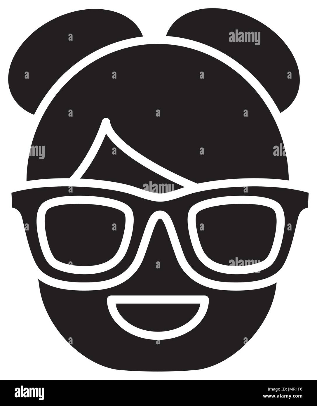 woman wearing glasses icon over white background vector illustration ...