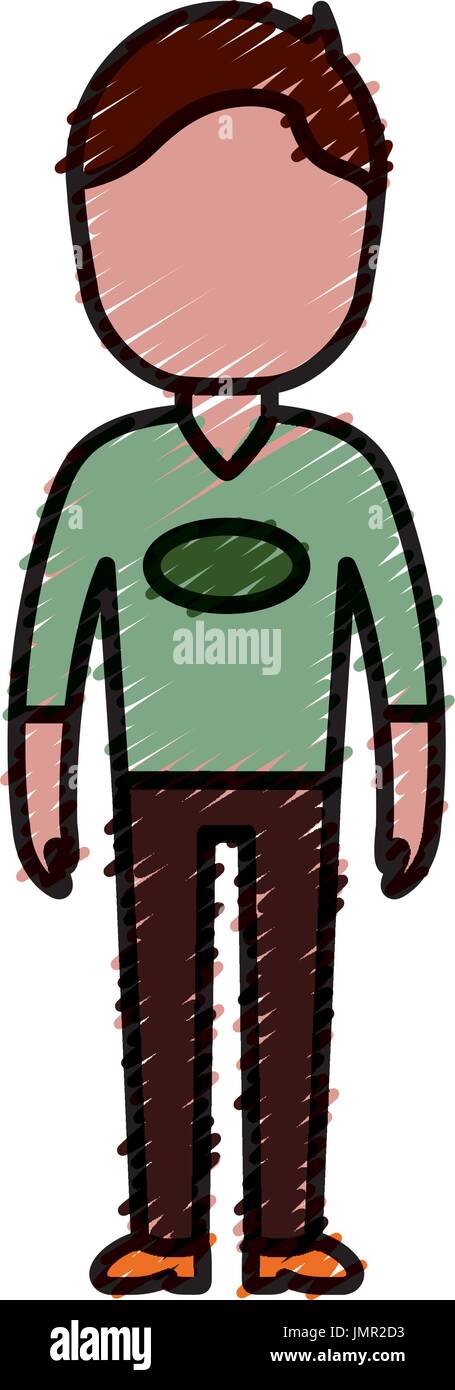 avatar man icon over white background colorful design vector ...