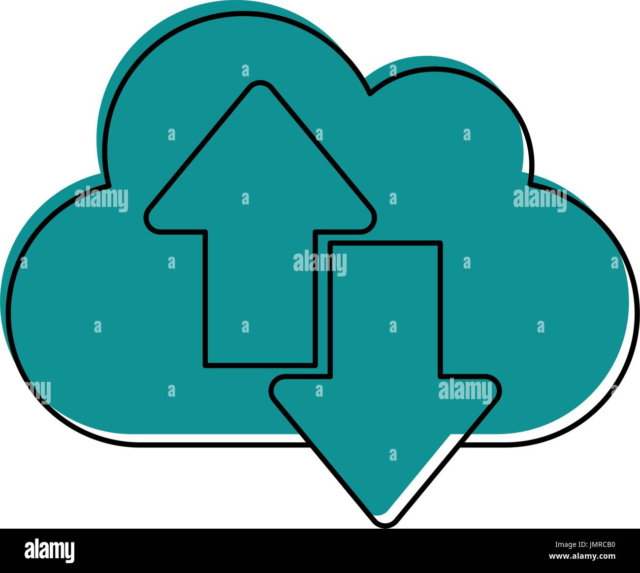 cloud with download arrow icon image Stock Vector Image & Art - Alamy
