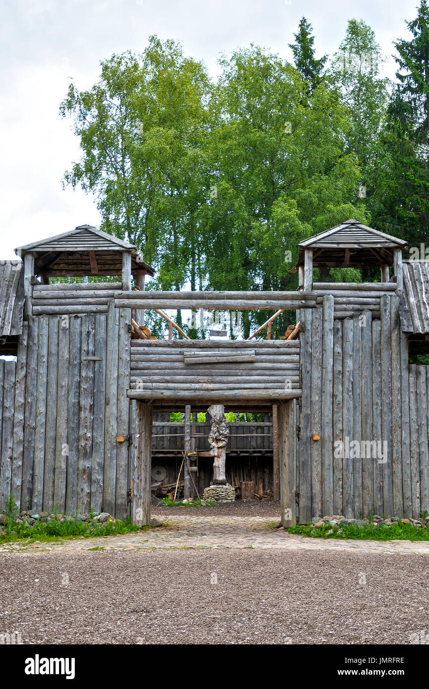 Vikings village in Estonia Stock Photo Alamy