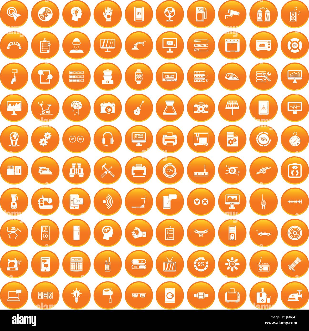 100 set orange Stock Vector