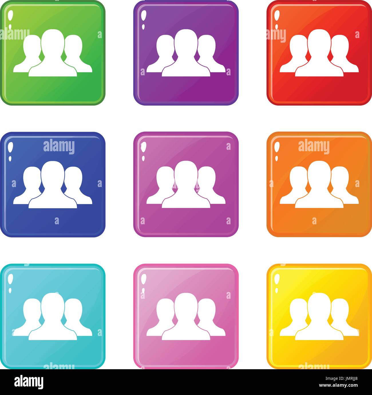 Group of people set 9 Stock Vector