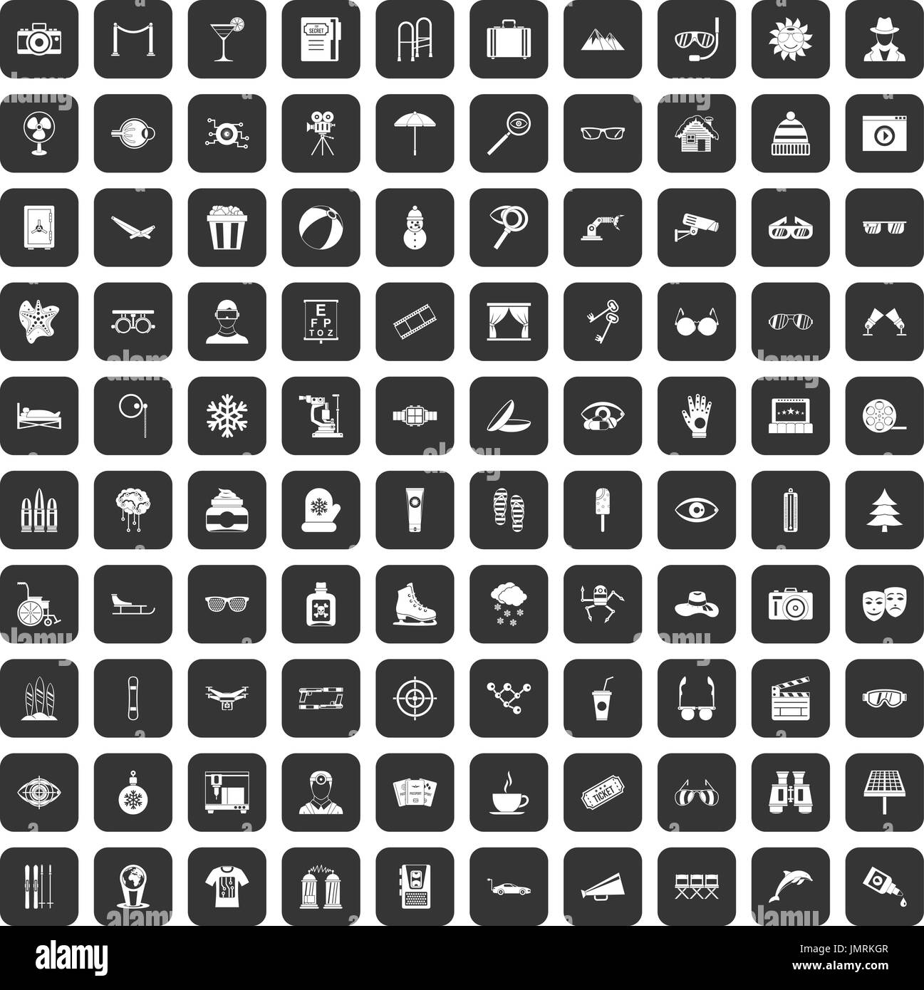 100 glasses icons set black Stock Vector Image & Art - Alamy