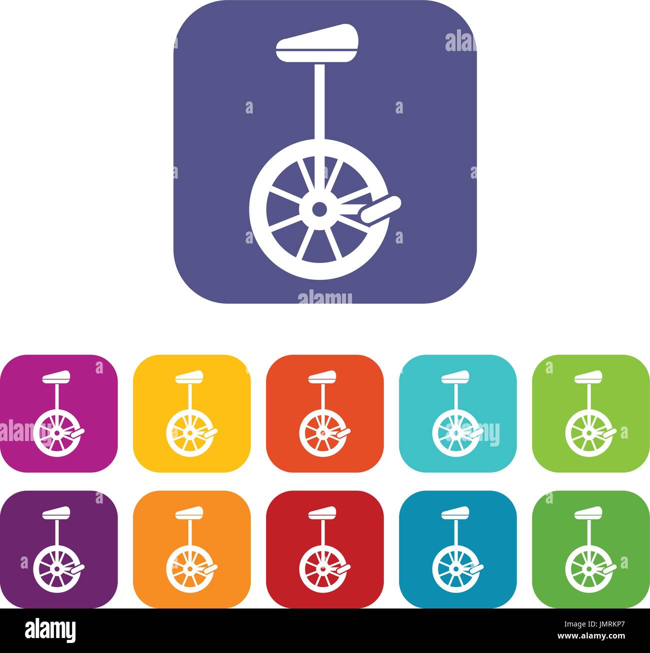 Unicycle icons set Stock Vector Image & Art Alamy