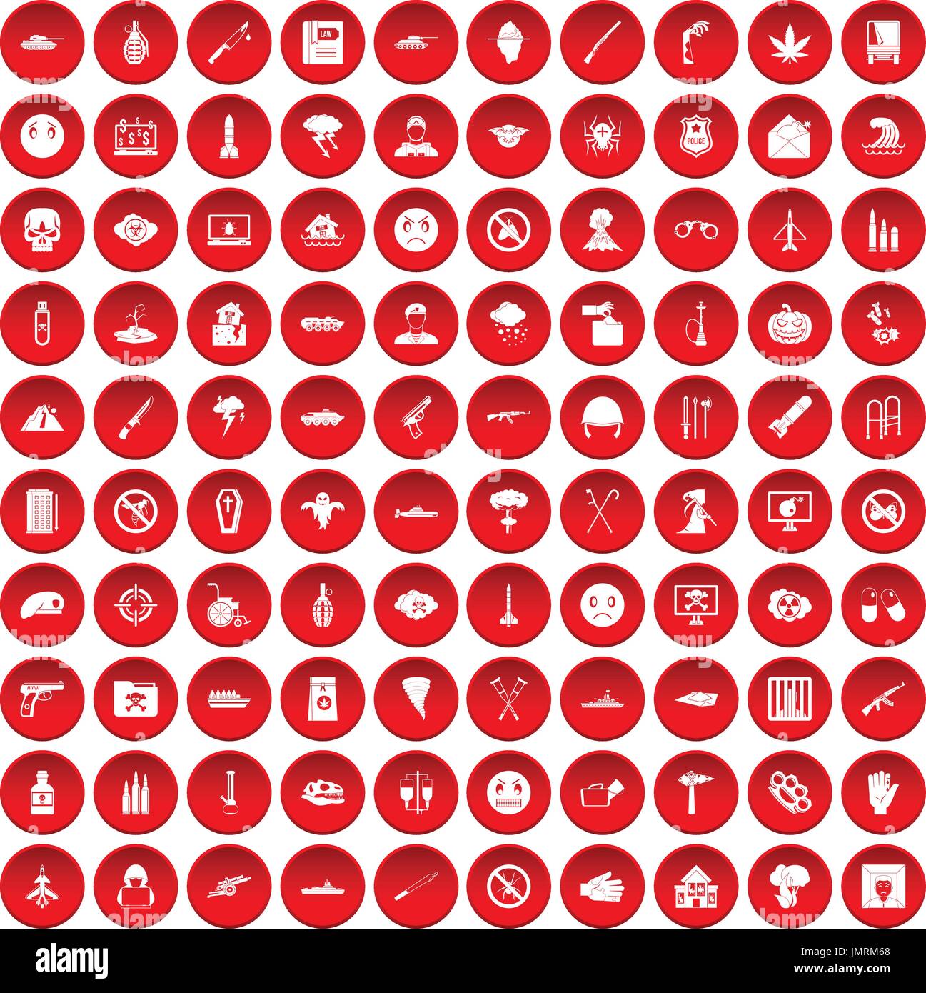 100 oppression icons set red Stock Vector Image & Art - Alamy