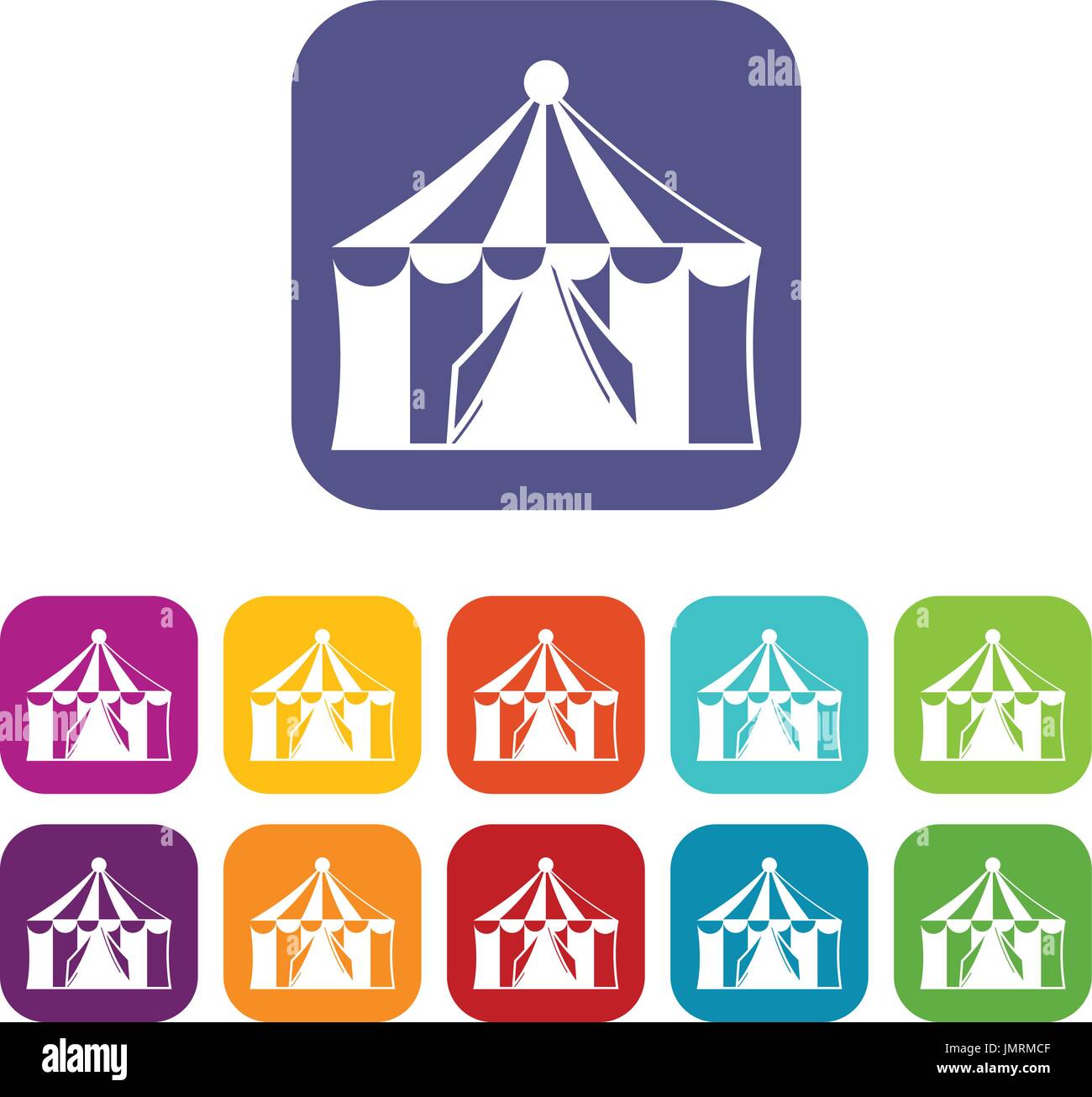 Circus tent icons set Stock Vector Image & Art - Alamy