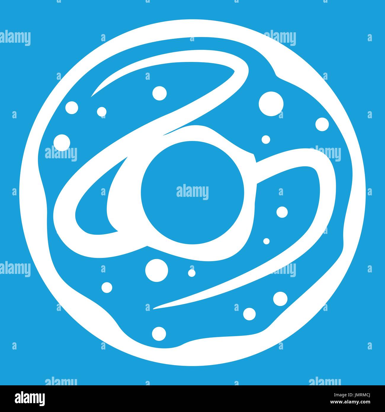 Donut white vanilla cream Stock Vector Images - Alamy
