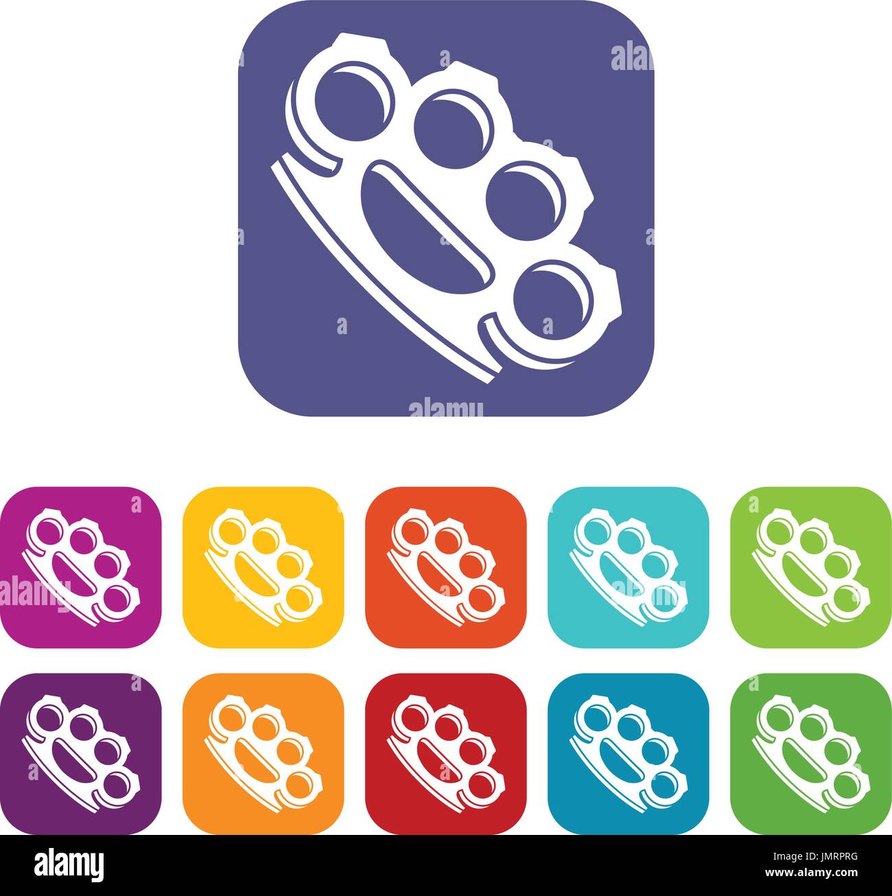 Brass knuckles icons set Stock Vector Image & Art Alamy
