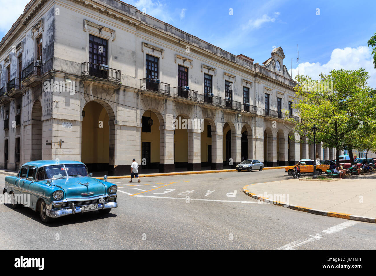 Palacio de Gobierno, seat of Poder Popular, Plaza de la Libertad, Matanzas, Cuba Stock Photo