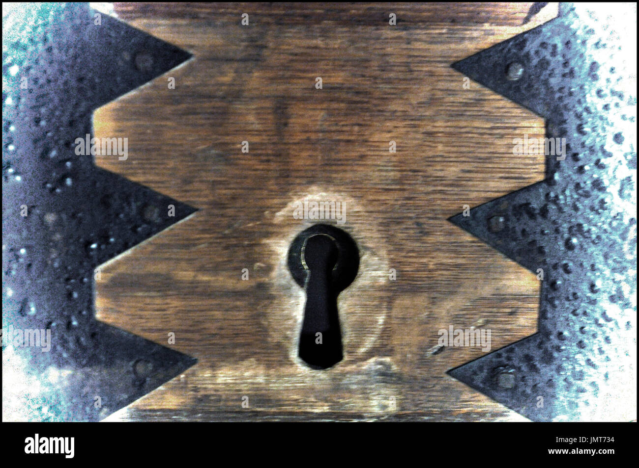 old church door lock Stock Photo