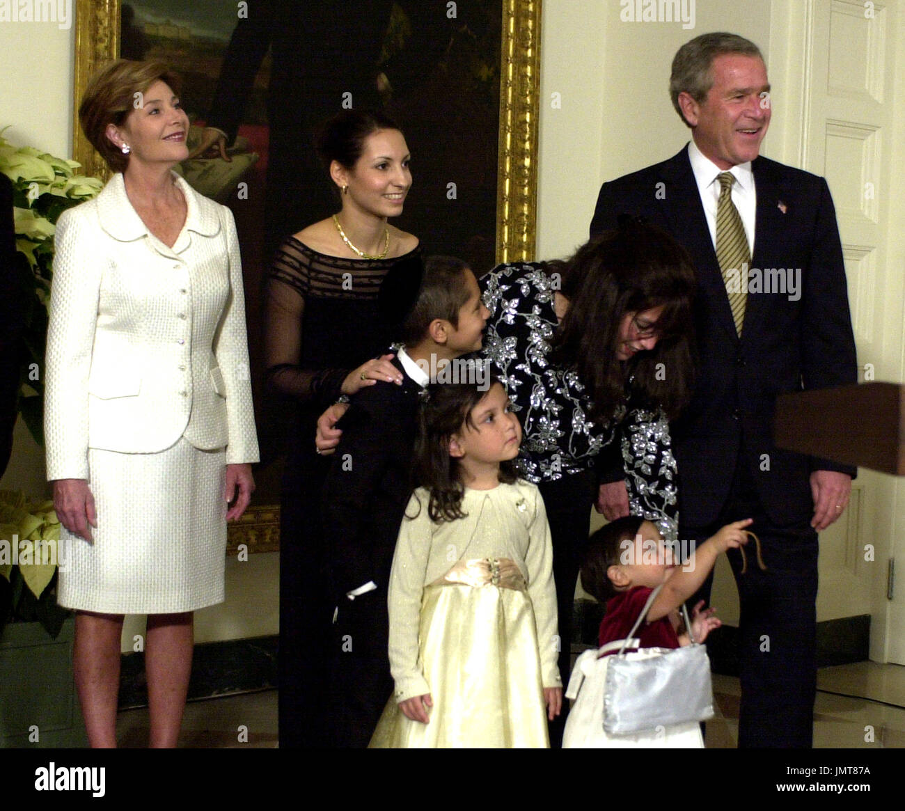Ahuva Felzenberg (little girl at lower right center) points to the