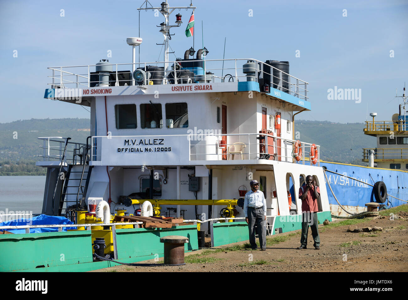 KENYA Kisumu port at Lake Victoria, cargo ships from Uganda / KENIA Kisumu,  Hafen am Viktoria See, Frachtschiffe aus Uganda Stock Photo - Alamy