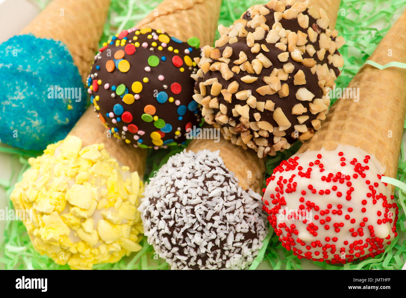 six delicious ice cream Stock Photo