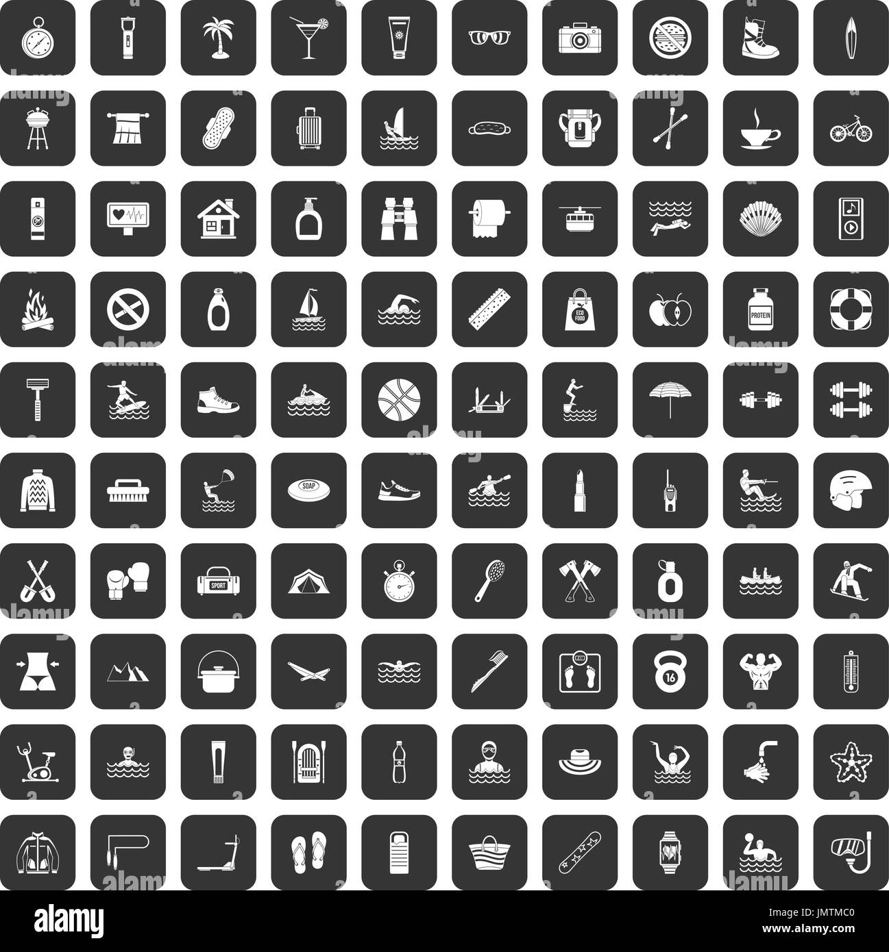 100 human health icons set black Stock Vector Image & Art - Alamy