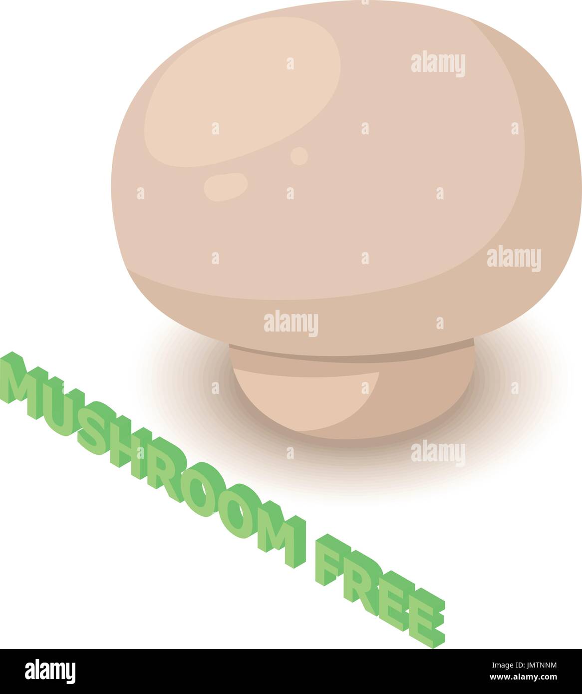 Mushroom allergen free icon, isometric style Stock Vector