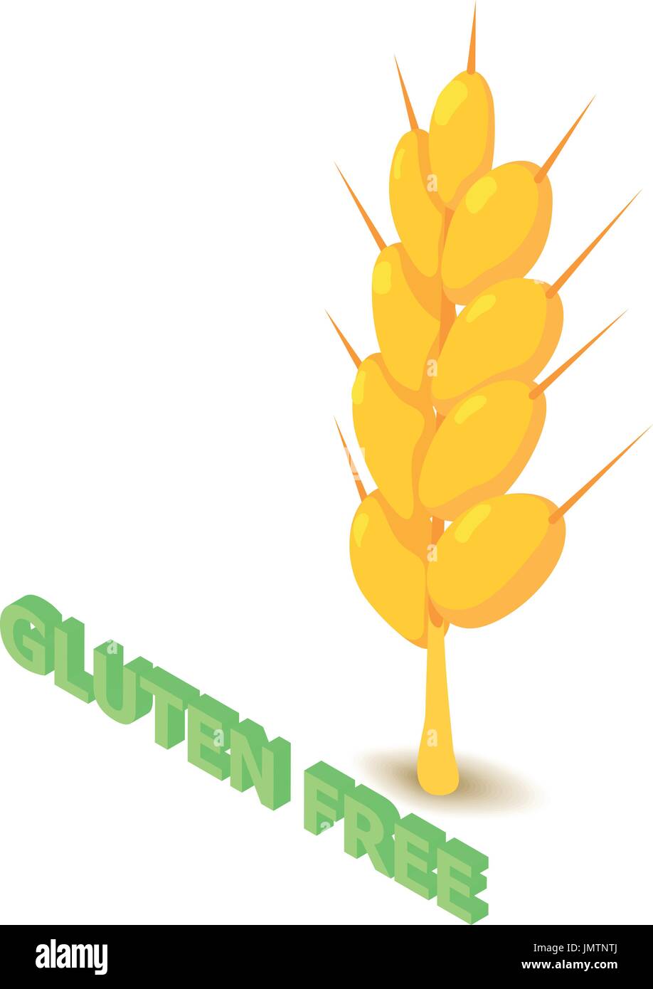 Gluten allergen free icon, isometric style Stock Vector