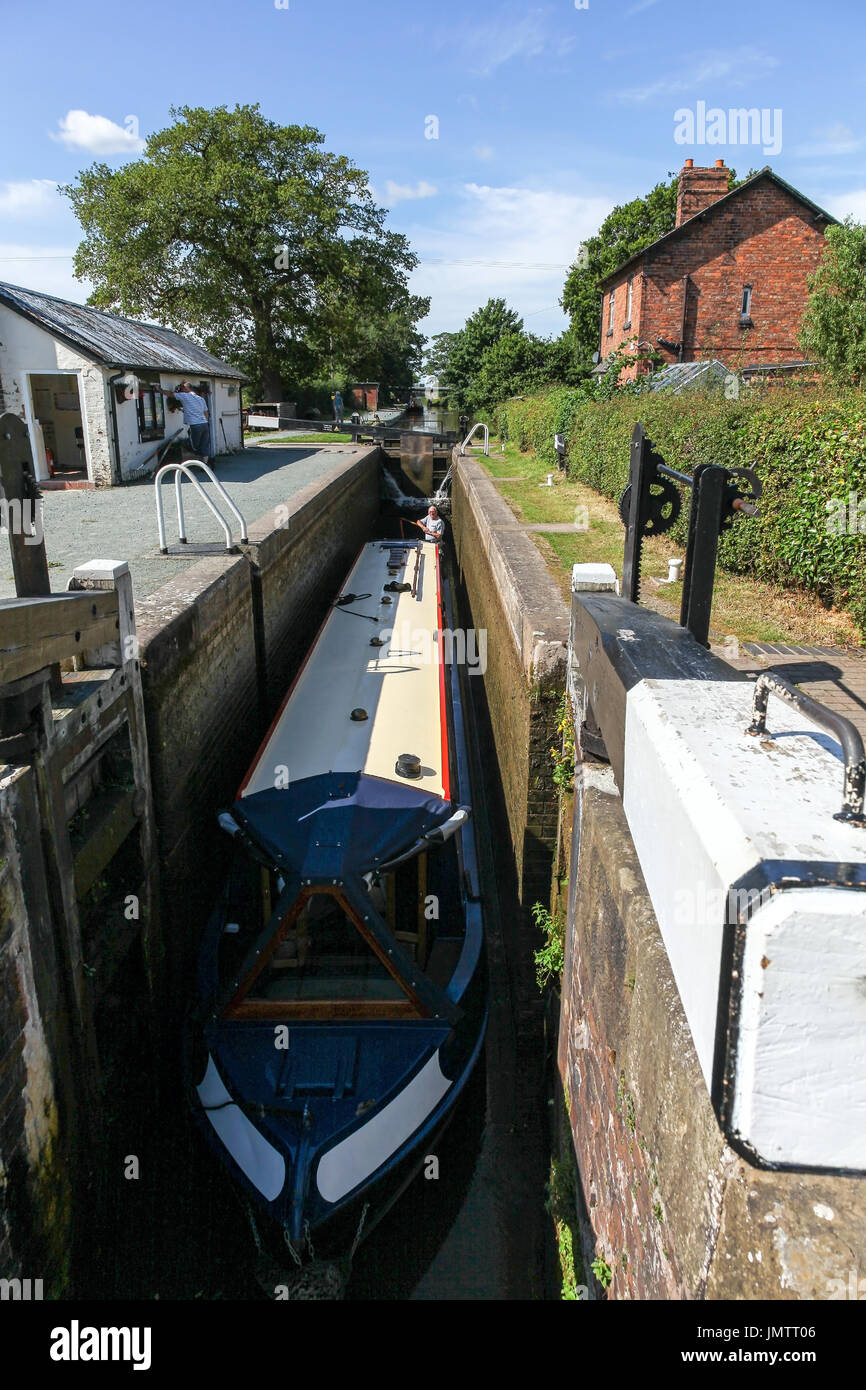 Hurleston Junction on the Llangollen Canal Cheshire England UK Stock Photo