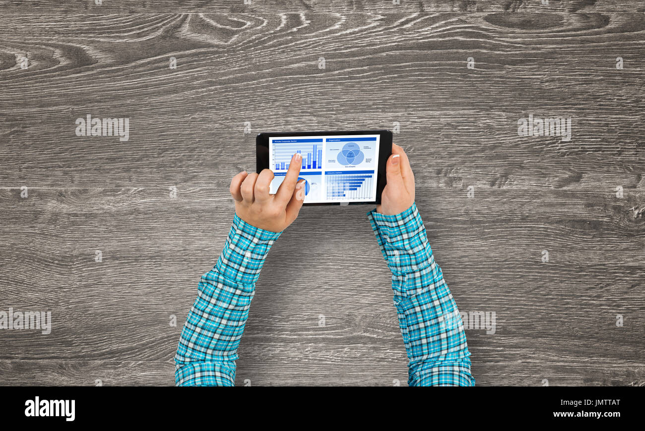 Using financial application Stock Photo - Alamy