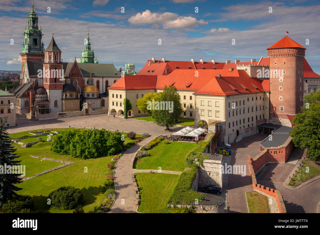 Krakow. Image of old town Krakow, Poland during sunny summer day. Stock Photo