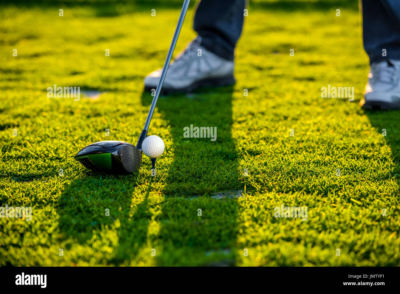 Golf player pulling with the drive Stock Photo Alamy