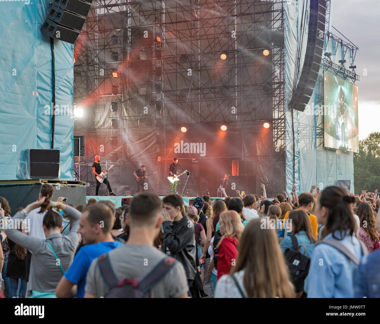 KIEV, UKRAINE JULY 02, 2017 Popular Ukrainian rock band O.Torvald