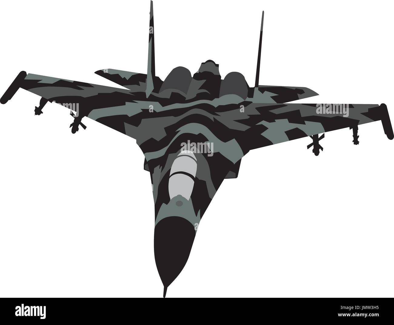 Camouflaged aircraft. Vector Stock Vector