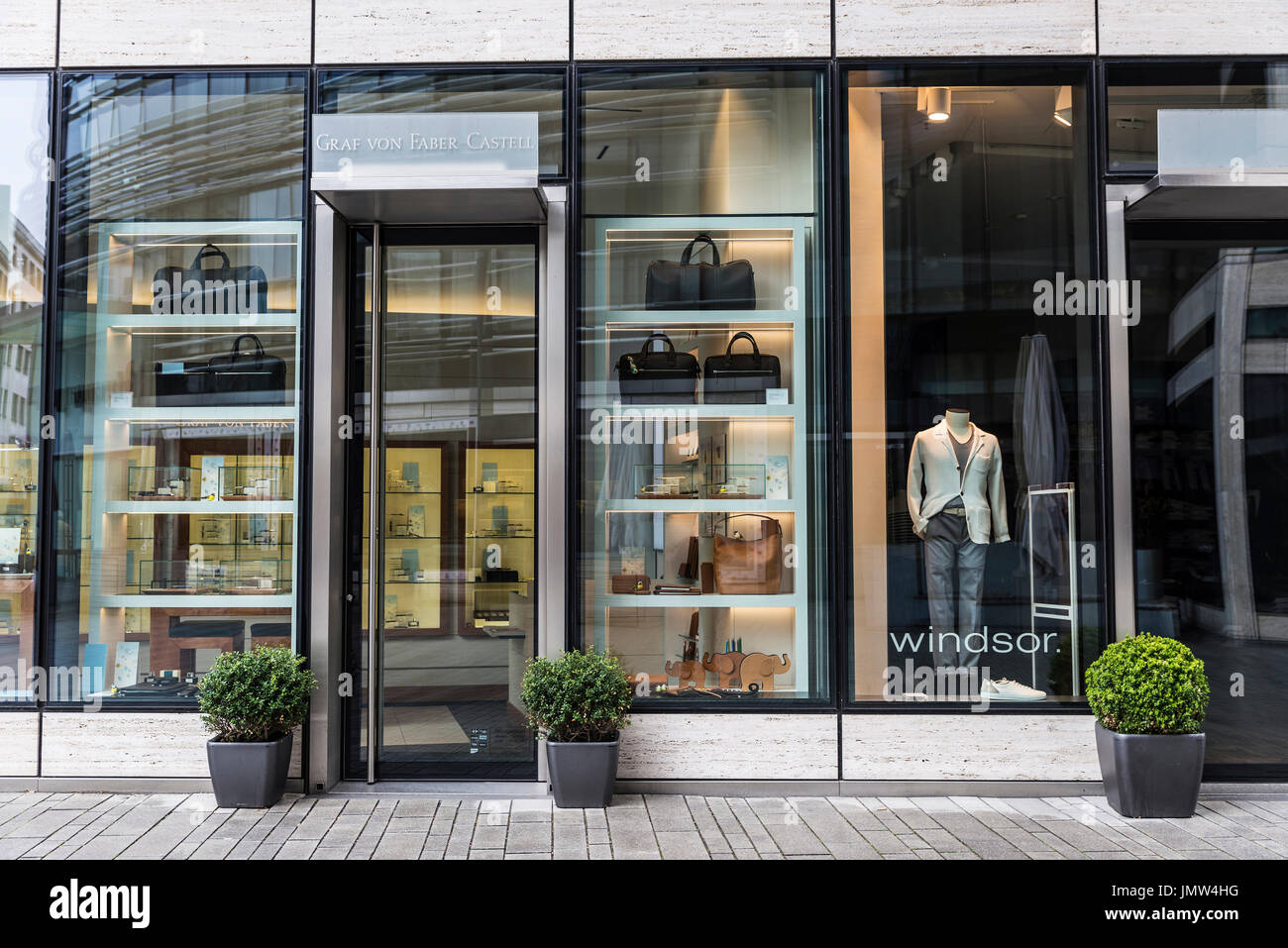 Dusseldorf, Germany - April 16, 2017: Facade of a Windsor shop in Dusseldorf, Germany Stock Photo