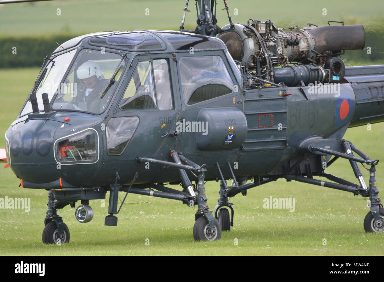 westland wasp navy helicopter at shuttleworth fly navy airshow Stock Photo