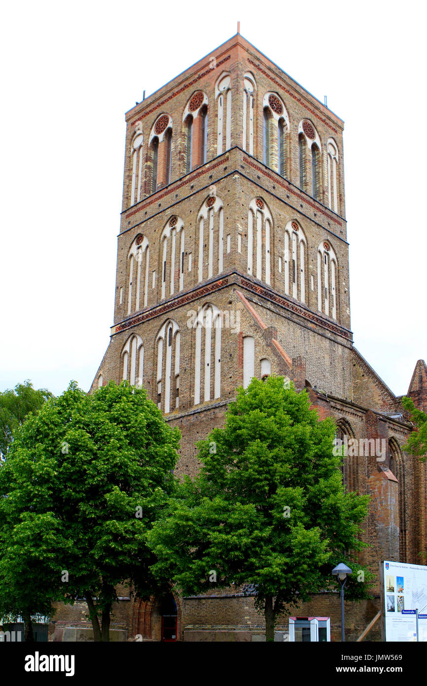 Nikolai church in Anklam, Mecklenburg-Western Pomerania, Germany, Europe Stock Photo