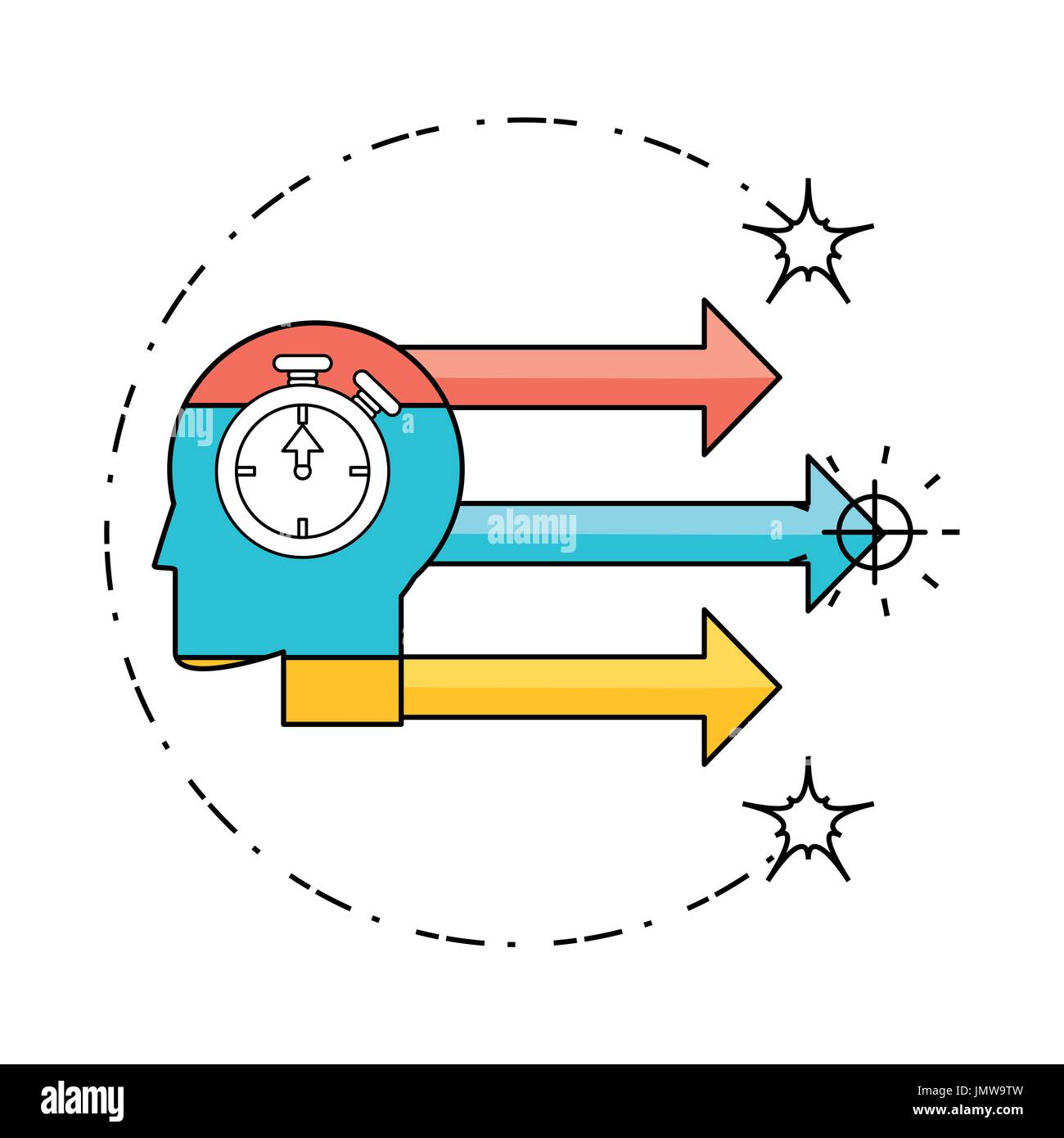 technology data process to teamwork development Stock Vector Image ...