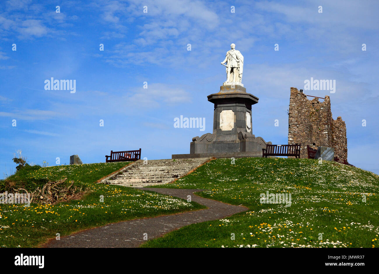 The Prince Albert memorial on Castle Hill ,Tenby, Pembrokeshire, Wales, Europe Stock Photo