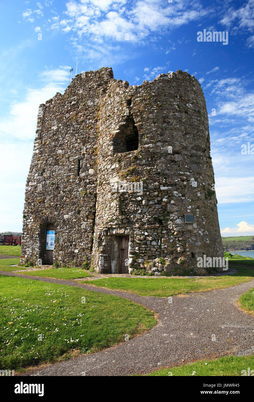 Tenby Castle, Castle Hill ,Tenby, Pembrokeshire, Wales, Europe Stock Photo