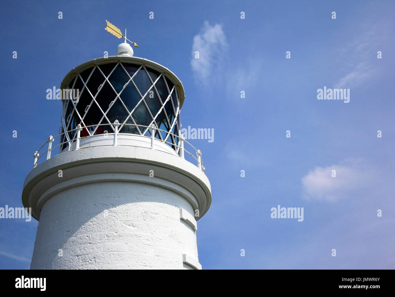 The lighthouse, Caldey Island, Pembrokeshire, Wales, Europe Stock Photo