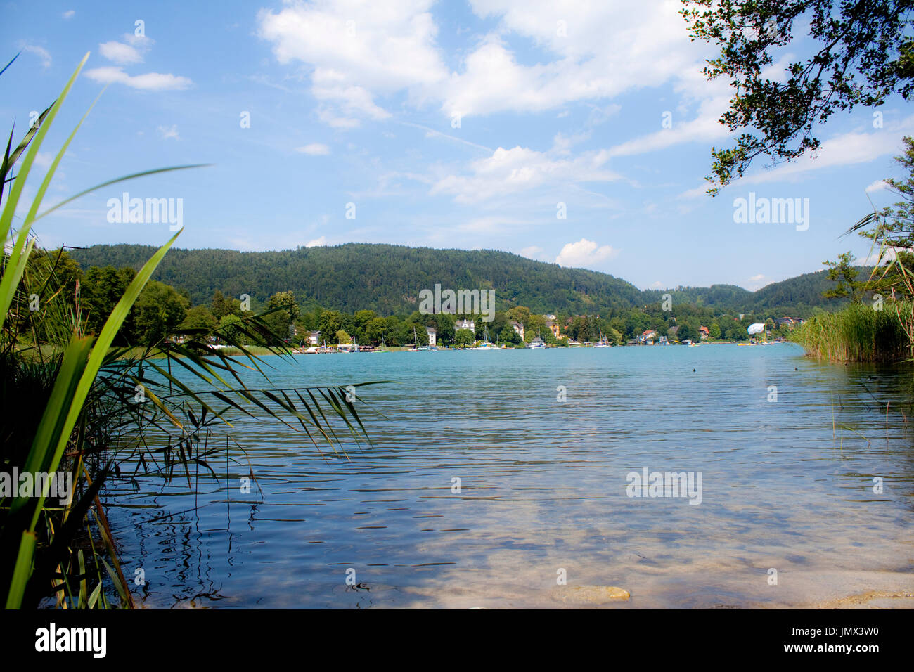 Beautful landscape of the lake Wörthersee, Austria Stock Photo