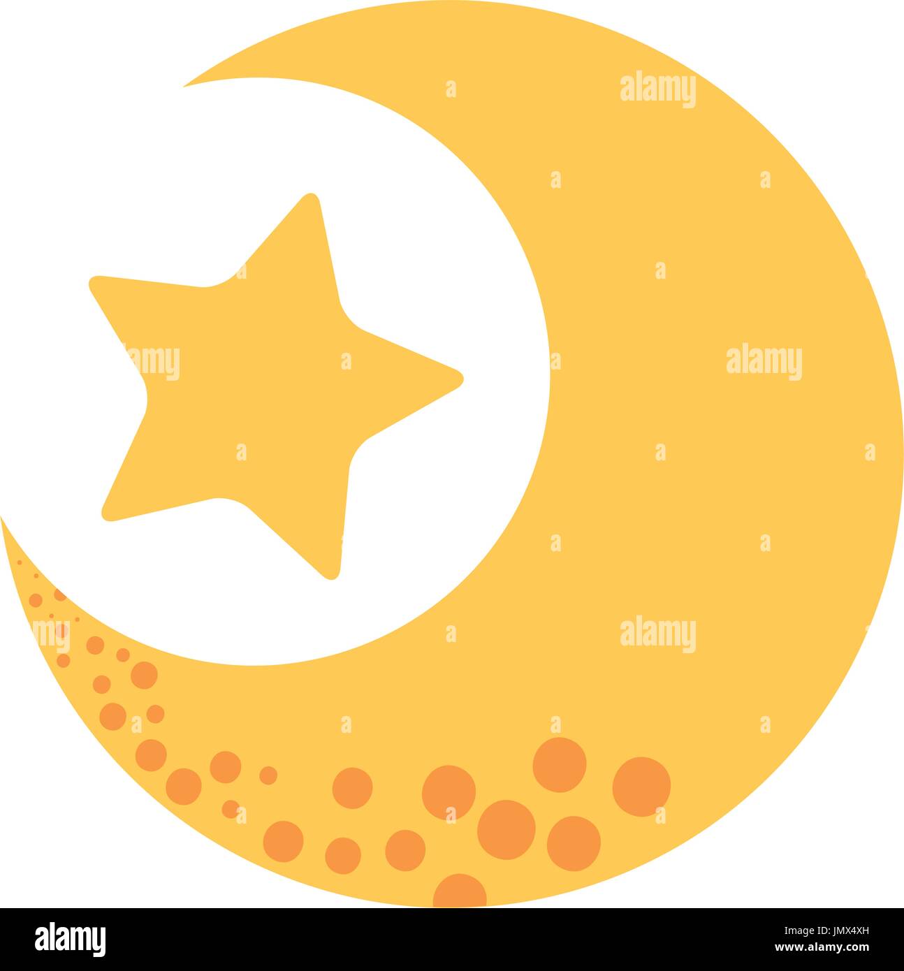 cute moon with star Stock Vector Image & Art - Alamy