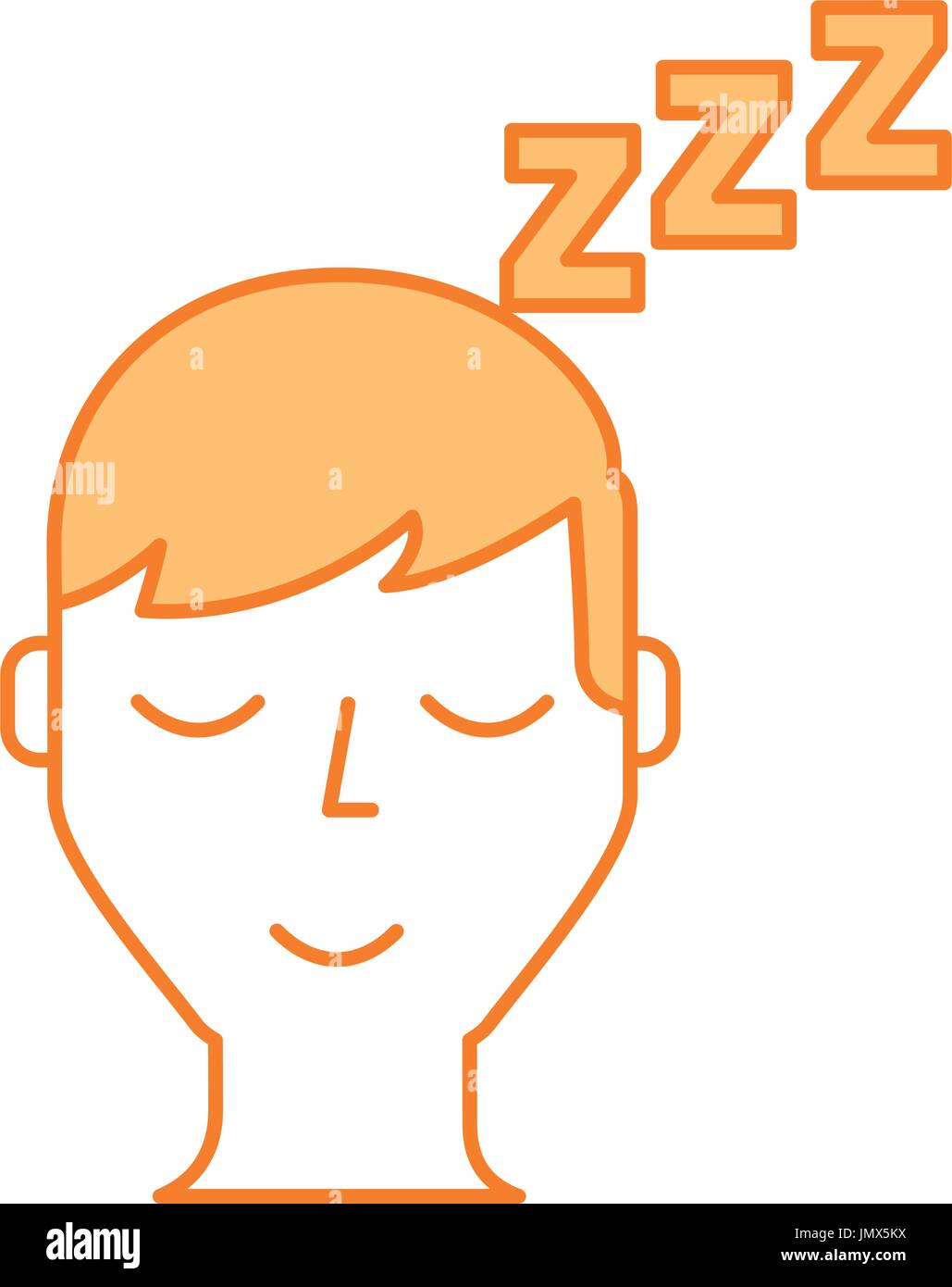 Sleeping man face profile Stock Vector Images - Alamy