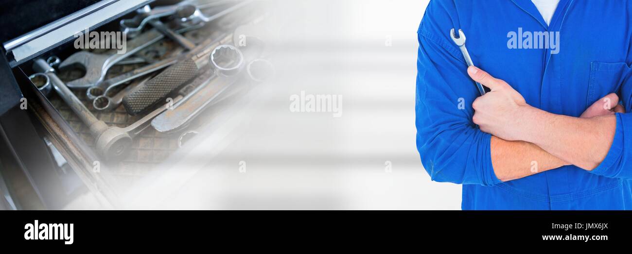 3d man wrench tool box hi-res stock photography and images - Alamy