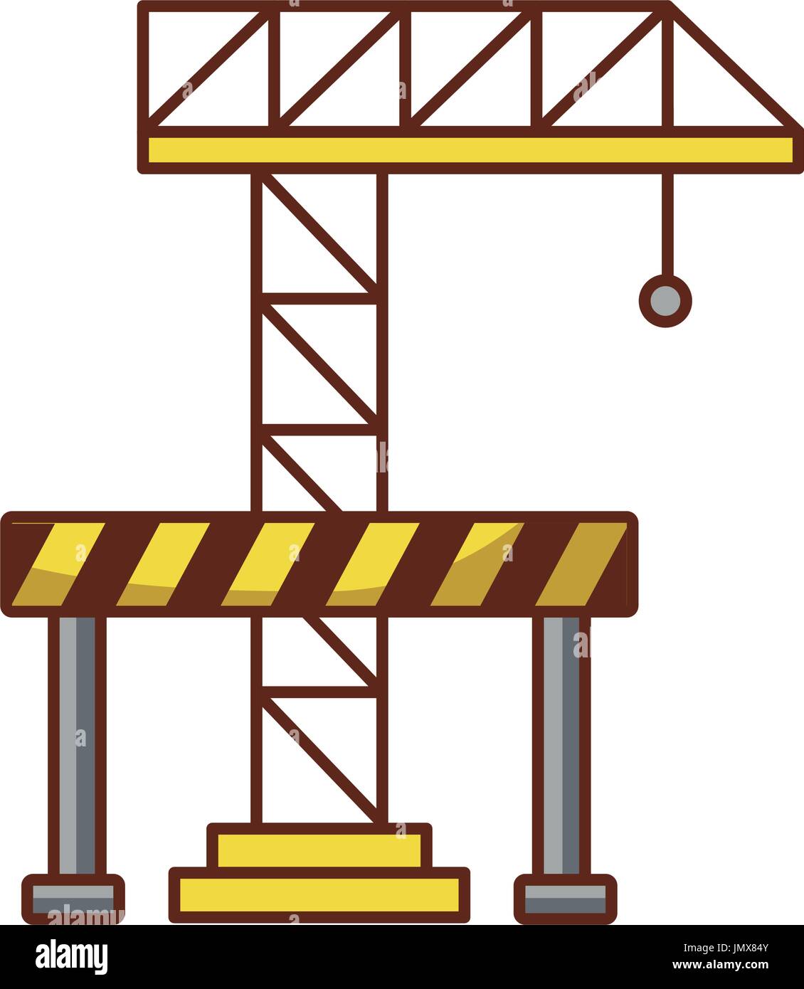crane construction with barricade Stock Vector Image & Art - Alamy