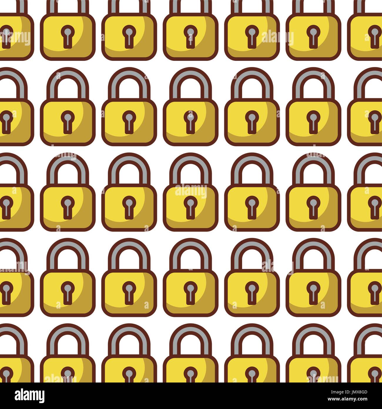 safe secure padlock pattern background Stock Vector