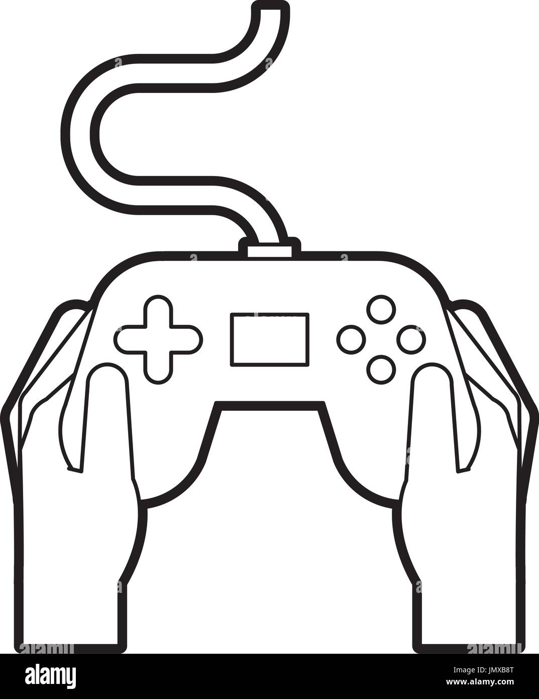 hands with video game control icon Stock Vector Image & Art - Alamy