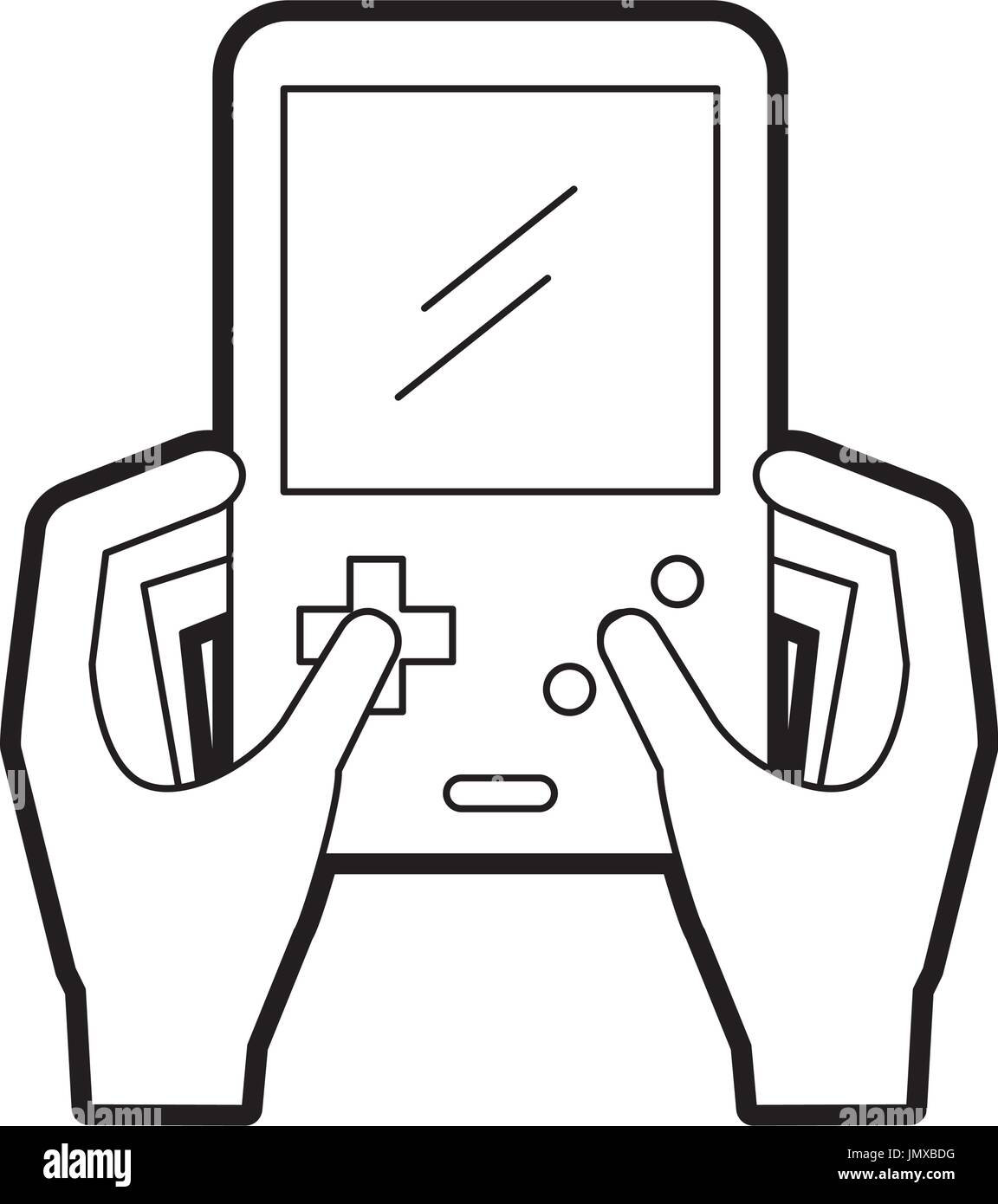 hands with video game control icon Stock Vector Image & Art - Alamy
