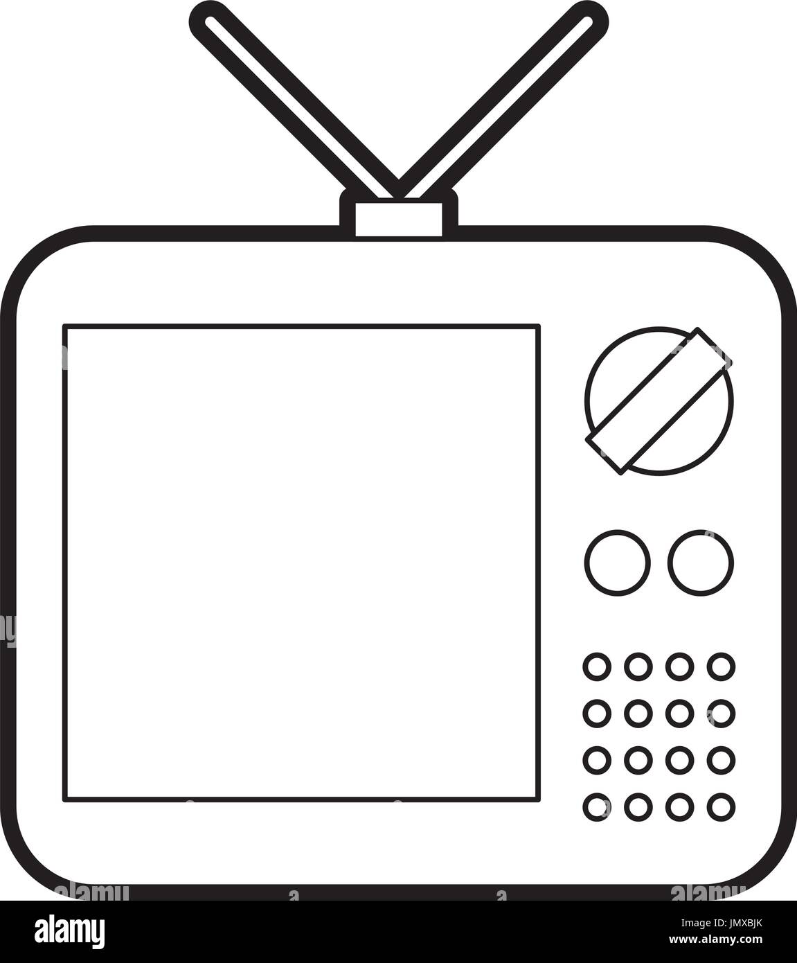 old tv isolated icon Stock Vector Image & Art - Alamy